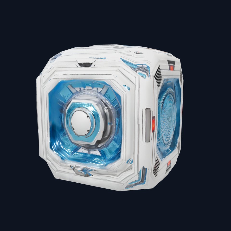 Futuristic SciFi Energy Cube Model Pack